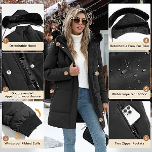 Жіноче зимове пальто RITOSTA Довге стьобане synthetic.ua - Фото 1