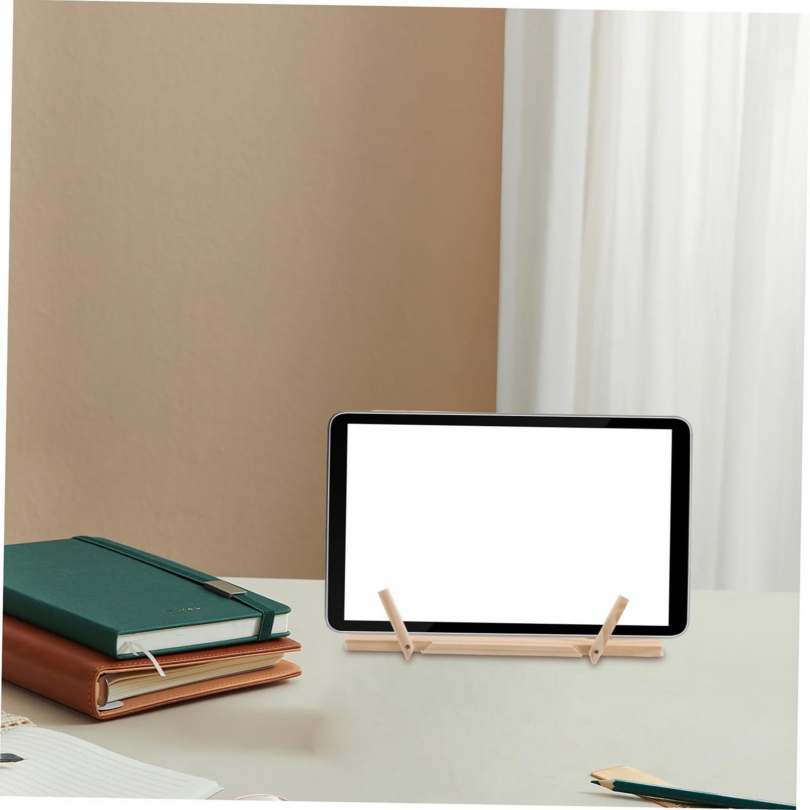 Регулируемая Деревянная Подставка для Чтения, Держатель для Ноутбука и Планшета, Эргономичная, Складная, с Функцией Охлаждения, Компактная для Офиса, Школы и Дома, фото №5