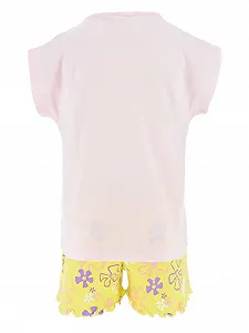 Піжамний набір Disney Stitch для дівчат, 2 предмети: футболка та шорти, бавовна, дизайн Stitch synthetic.ua - Фото 1