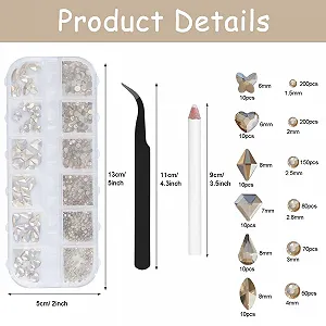 Стразы для ногтей Шампань 12 размеров, Блестящие камни для ногтей, Стразы плоской формы, Дизайн ногтей со стразами, Включая восковый карандаш для страз и пинцеты для страз, 1500 штук в упаковке цена на synthetic.ua - Фото 1 Стразы для ногтей Шампань 12 размеров, Блестящие камни для ногтей, Стразы плоской формы, Дизайн ногтей со стразами, Включая восковый карандаш для страз и пинцеты для страз, 1500 штук в упаковке synthetic.ua - Фото 1