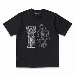 Футболка Uniqlo Kaws Warhol Kaws RoboCat Roboto L synthetic.ua - Фото 1