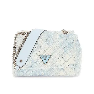 Сумка GUESS Rainee Quilt Convertible Xbody Flap Sky Blue - Фото 1