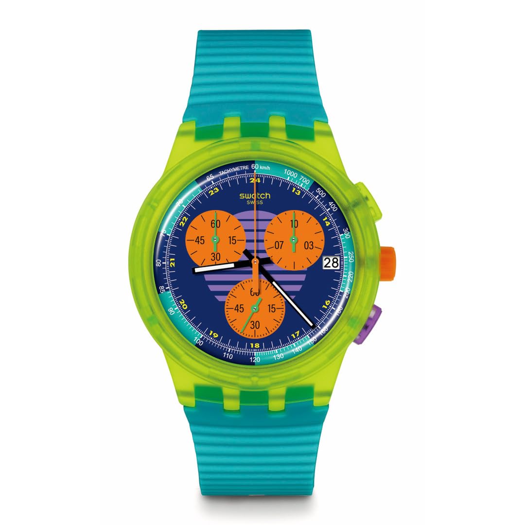 Часы Swatch Neon Wave Спортивные Зеленый, винтаж, фото №1 Часы Swatch Neon Wave Спортивные Зеленый, винтаж, фото №1