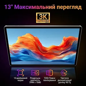 Планшет 13" 3K MAXLEGEN M196 12+24/512Gb 4G 2-SIM 8 ядер Android 15 9580 mAh Чорний ціна на synthetic.ua - Фото 1 Планшет 13" 3K MAXLEGEN M196 12+24/512Gb 4G 2-SIM 8 ядер Android 15 9580 mAh Чорний synthetic.ua - Фото 1
