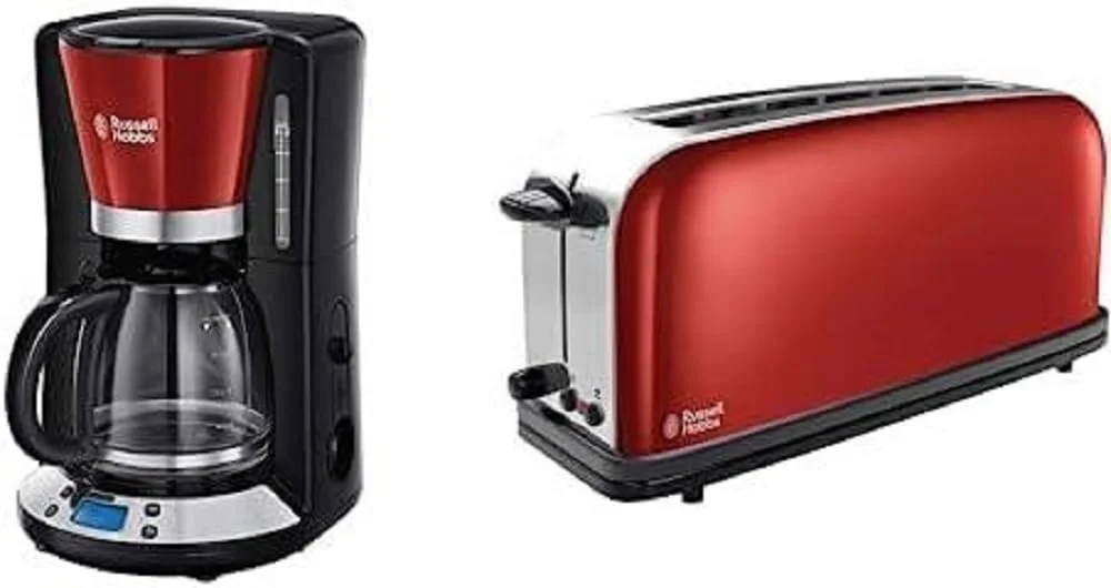 Кавоварка та тостер Russell Hobbs Colours+ 1.25 л червоні, фото №1