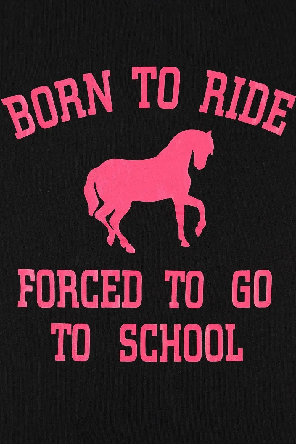 Пижама ThePyjamaFactory Для девочек Born to Ride Forced to Go to School Шорты Хлопок, фото №2 Пижама ThePyjamaFactory Для девочек Born to Ride Forced to Go to School Шорты Хлопок, фото №2