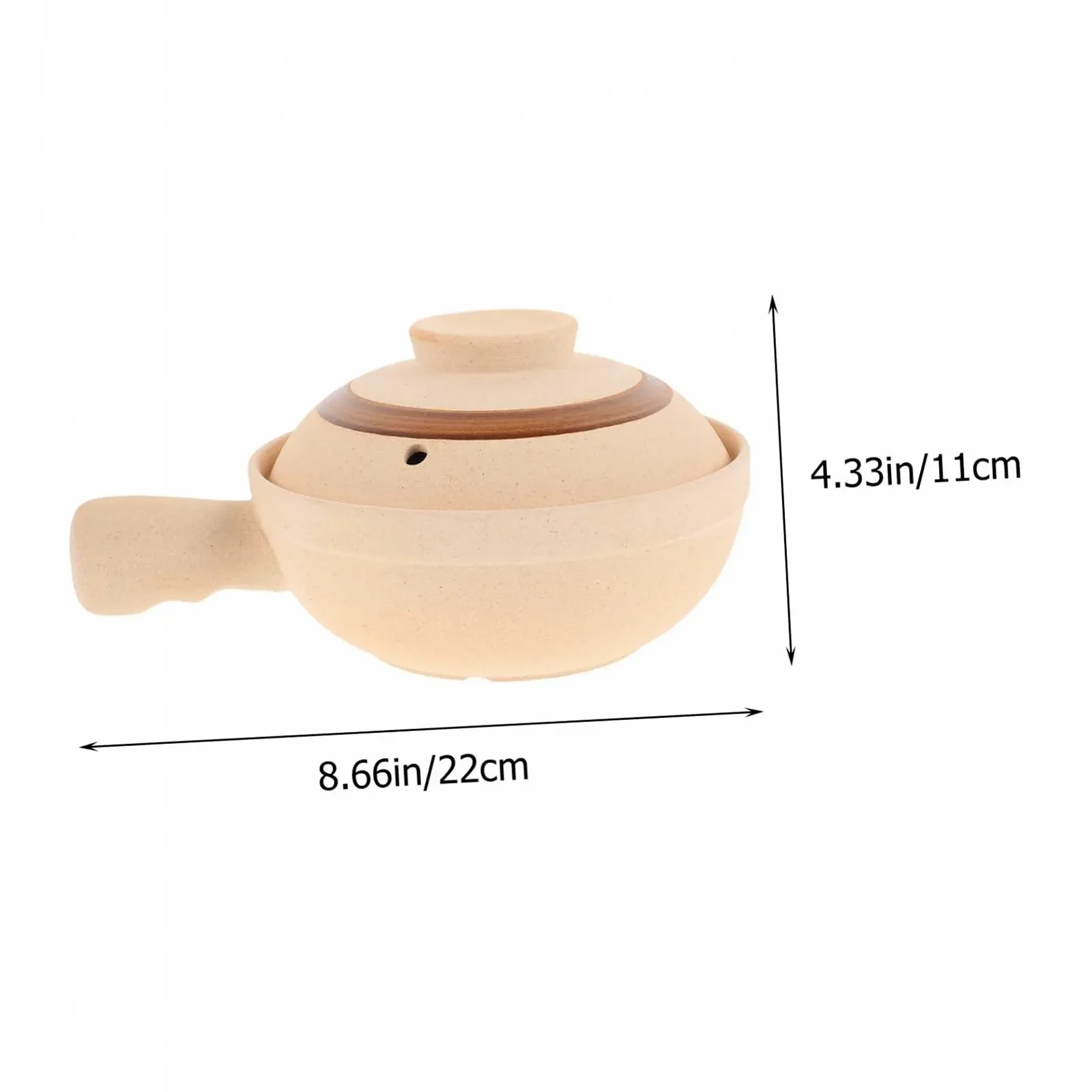 Ківш BESTYASH із термостійкої кераміки з кришкою та ручкою для рису та тушкування, фото №2