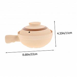 Кастрюля BESTYASH из термостойкой керамики с крышкой и ручкой для риса и тушения synthetic.ua - Фото 1