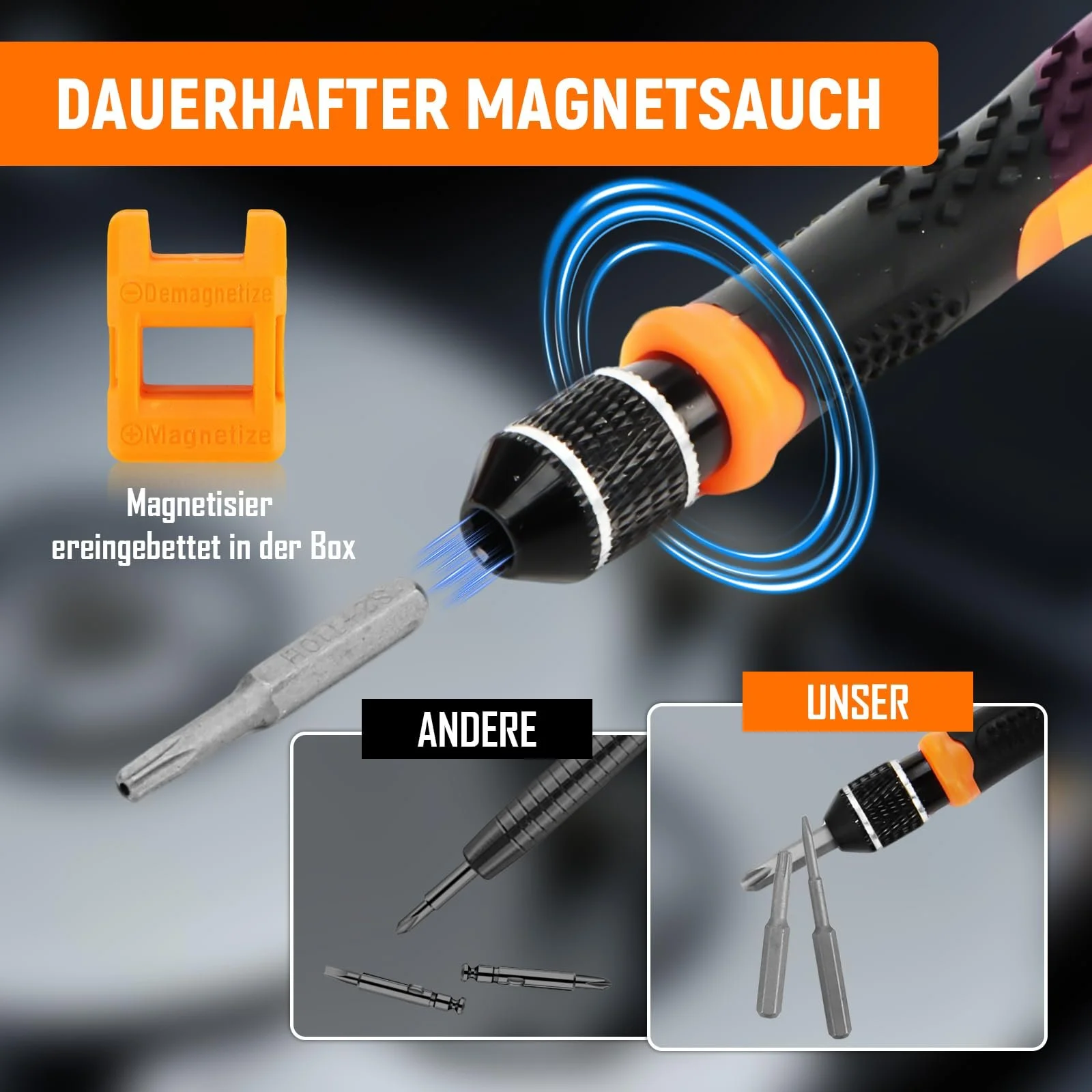 Набір прецизійних викруток Yooyan 42 предмети для iPhone, iPad, PS4, Xbox, ноутбука, фото №4