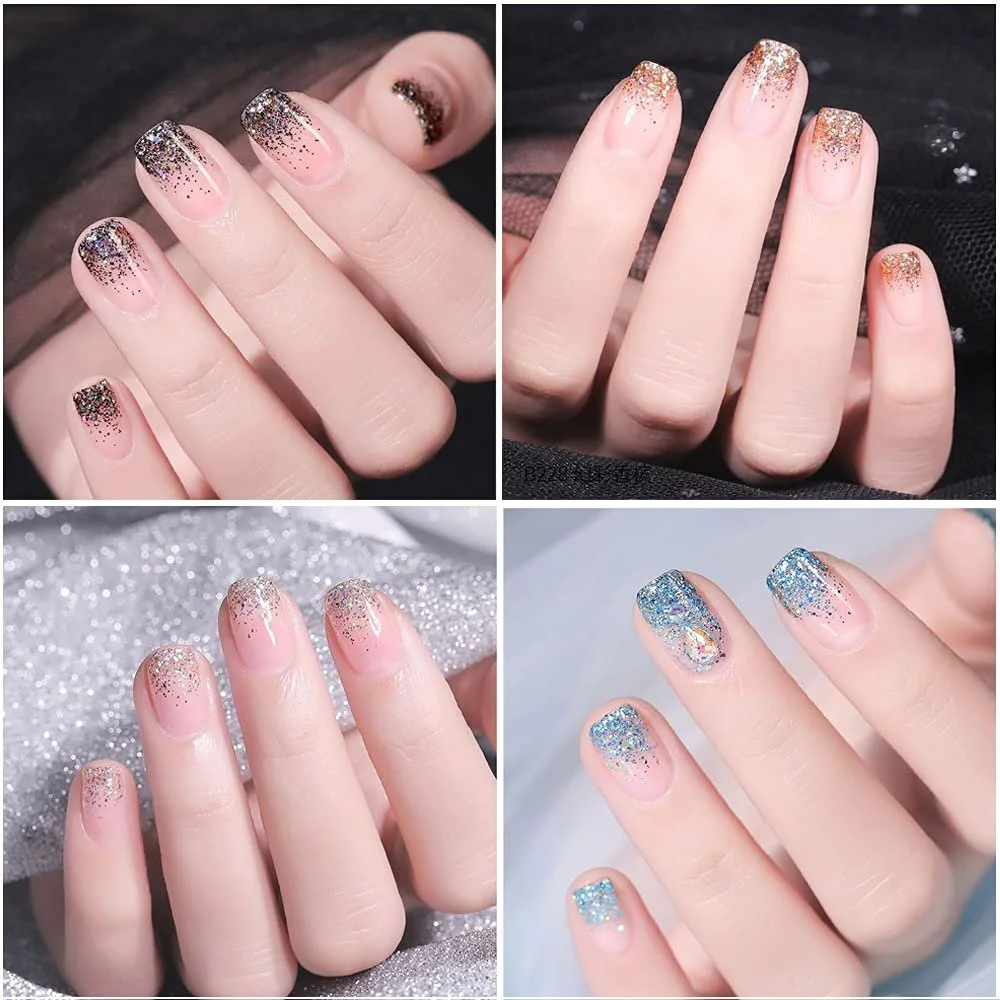 Гель-лак Vishine, набір, з блискітками, 6 штук, 8 мл, фото №3