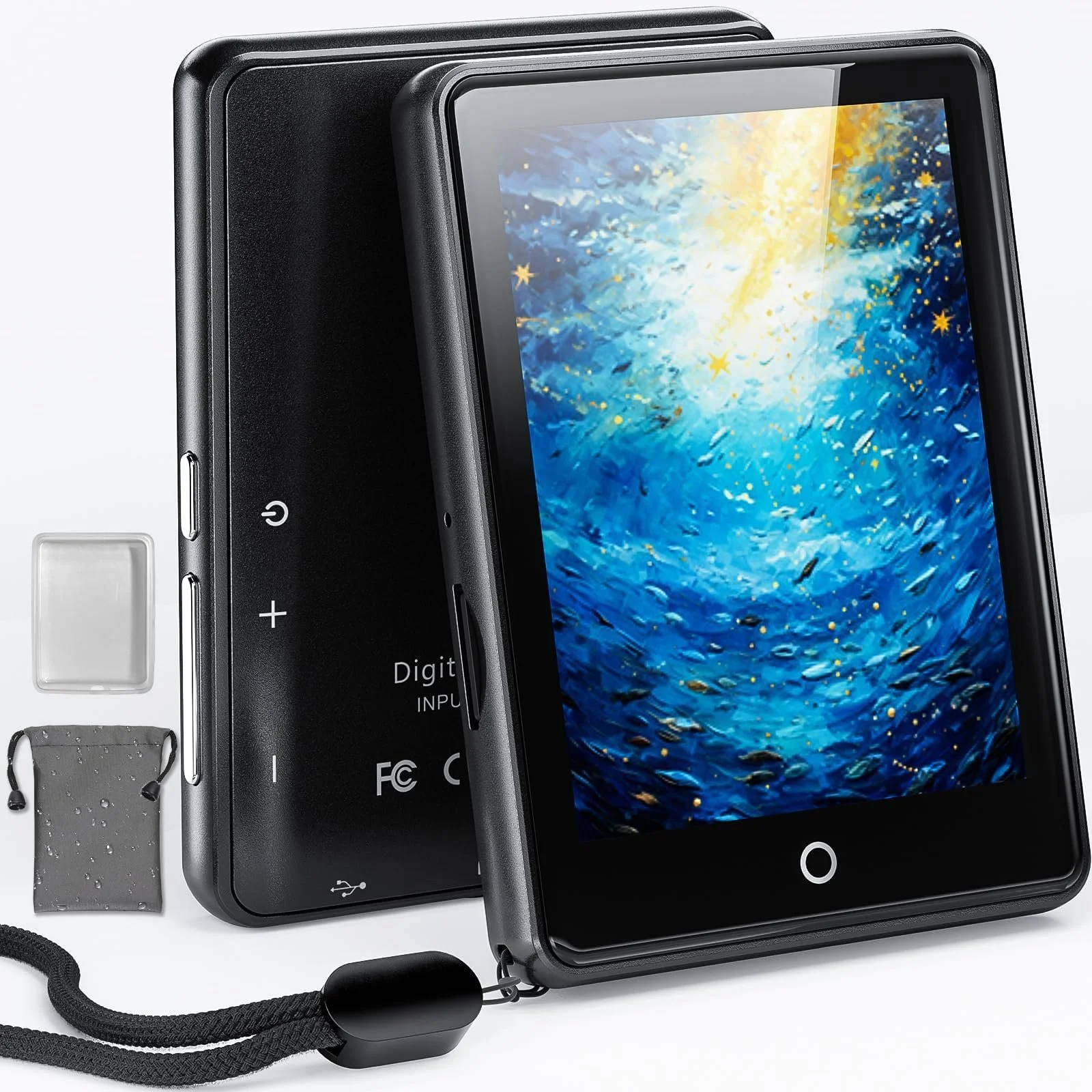 MP3 плеєр 64GB Bluetooth 5.3, 2.8-дюймовий сенсорний екран, портативний HiFi, з динаміком, 18 заспокійливих звуків, до 45 годин автономної роботи, FM-радіо, підтримка 128GB, фото №1