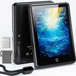 MP3-плеер 64GB Bluetooth 5.3, 2.8-дюймовый сенсорный экран, портативный HiFi, с динамиком, 18 успокаивающих звуков, до 45 часов автономной работы, FM-радио, поддержка 128GB - Фото 1