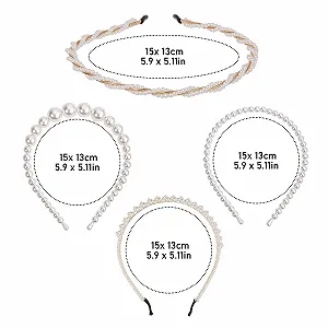 Обруч Yolev з перлинами, набір 4 шт. synthetic.ua - Фото 1