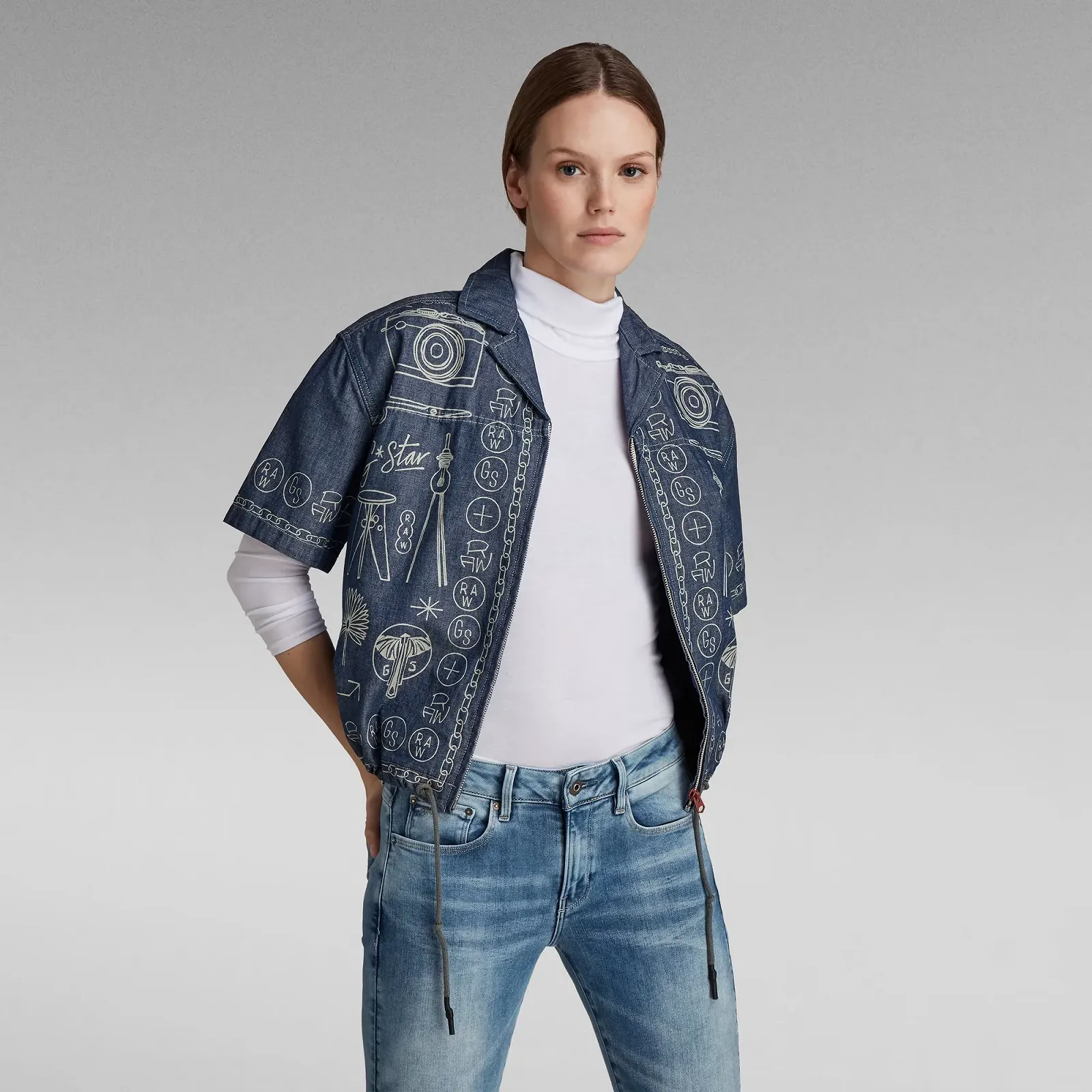 Женская футболка G-Star RAW Hawaii Shirt Printed - M, фото №1