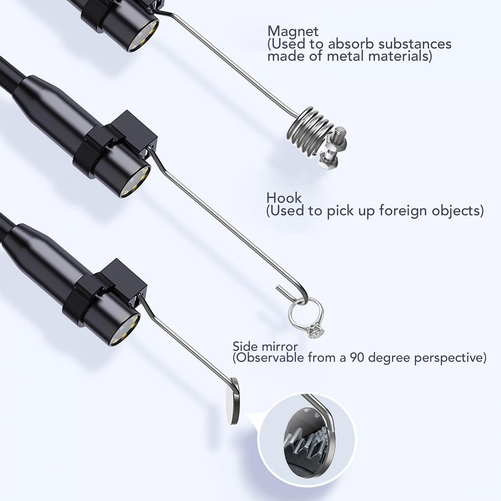 Камера-эндоскоп Cosikixakqvugnwf-12 с 8 LED, 4.3-дюймовый цветной ЖК-дисплей, фото №5