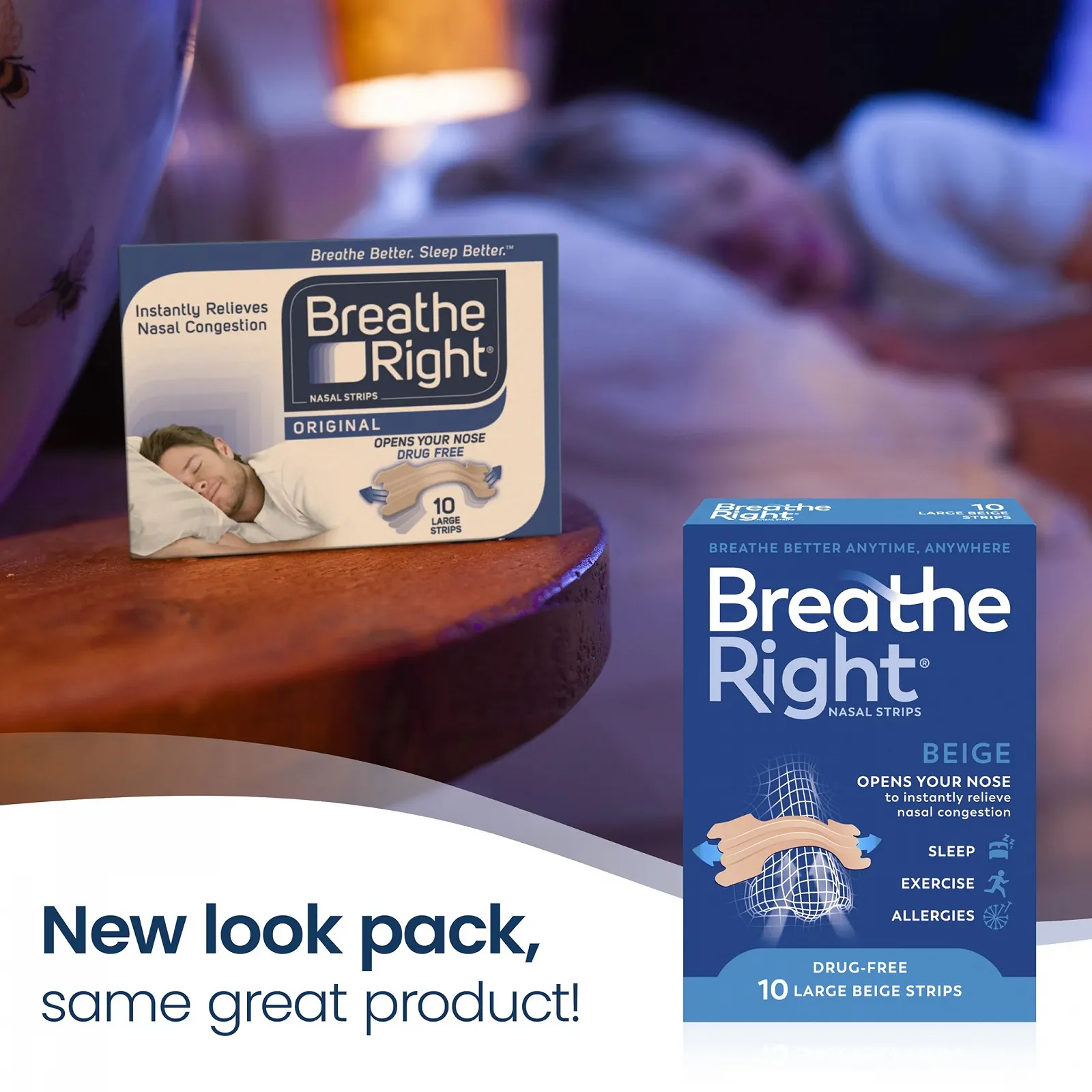 Смужки для носа Breathe Right Бежеві Великі, 30 шт. Від хропіння, для дихання, полегшення закладеності носа, фото №2 Смужки для носа Breathe Right Бежеві Великі, 30 шт. Від хропіння, для дихання, полегшення закладеності носа, фото №2