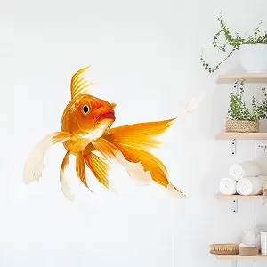 Наклейка на стену GRAZDesign Золотая рыбка Водонепроницаемая 40 x 30 см synthetic.ua - Фото 1