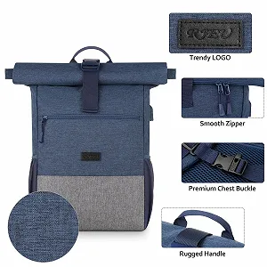 Рюкзак для ноутбука Rolltop 17" 26 л Синій/Сірий ціна на synthetic.ua - Фото 1 Рюкзак для ноутбука Rolltop 17" 26 л Синій/Сірий synthetic.ua - Фото 1
