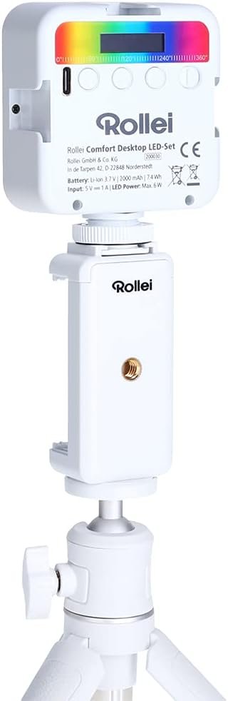Штатив Rollei Comfort Desktop LED Белый, фото №3 Штатив Rollei Comfort Desktop LED Белый, фото №3