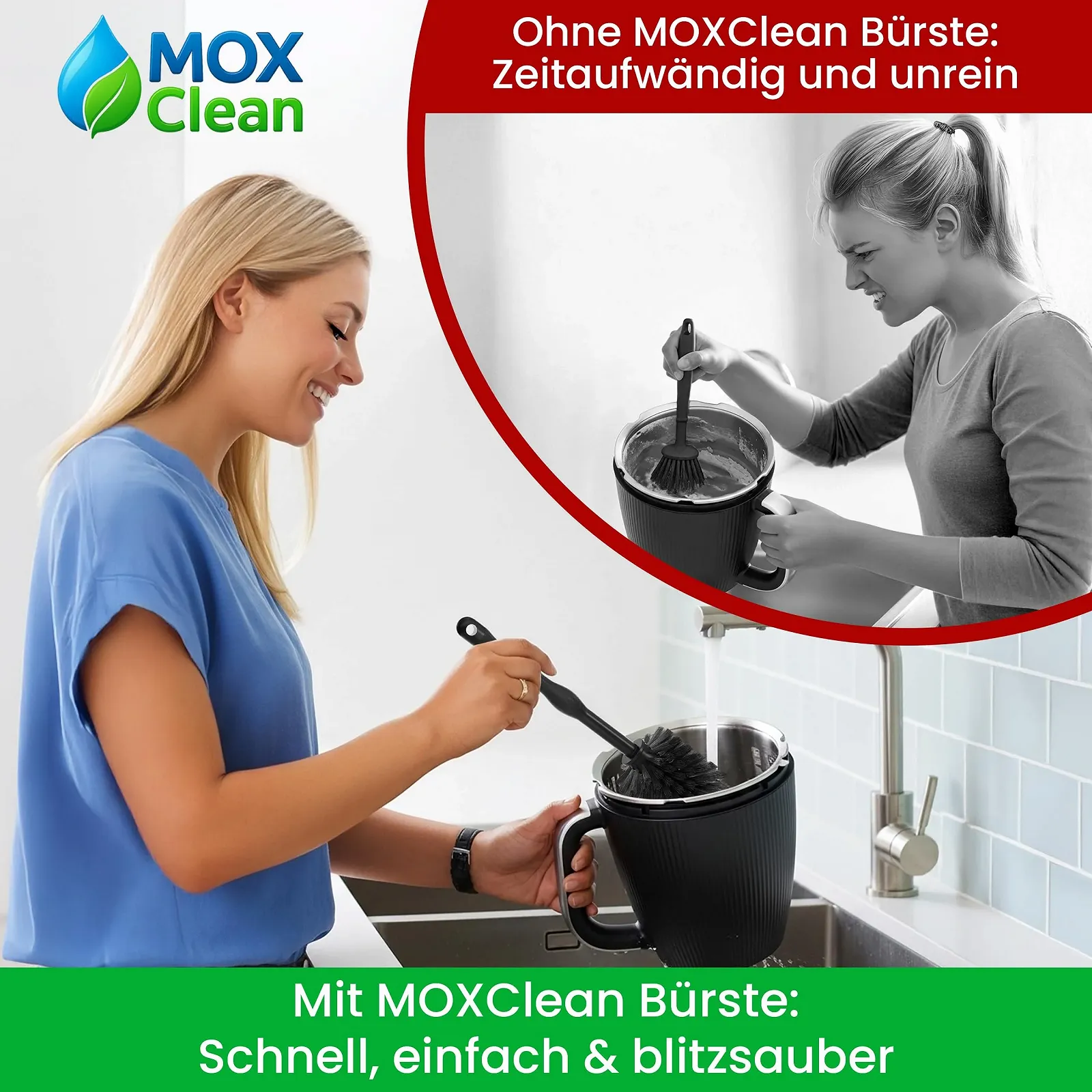 Щітка для чищення універсальна сумісна з Thermomix TM7 TM6 TM5 та Bosch набір з 3 шт, фото №6