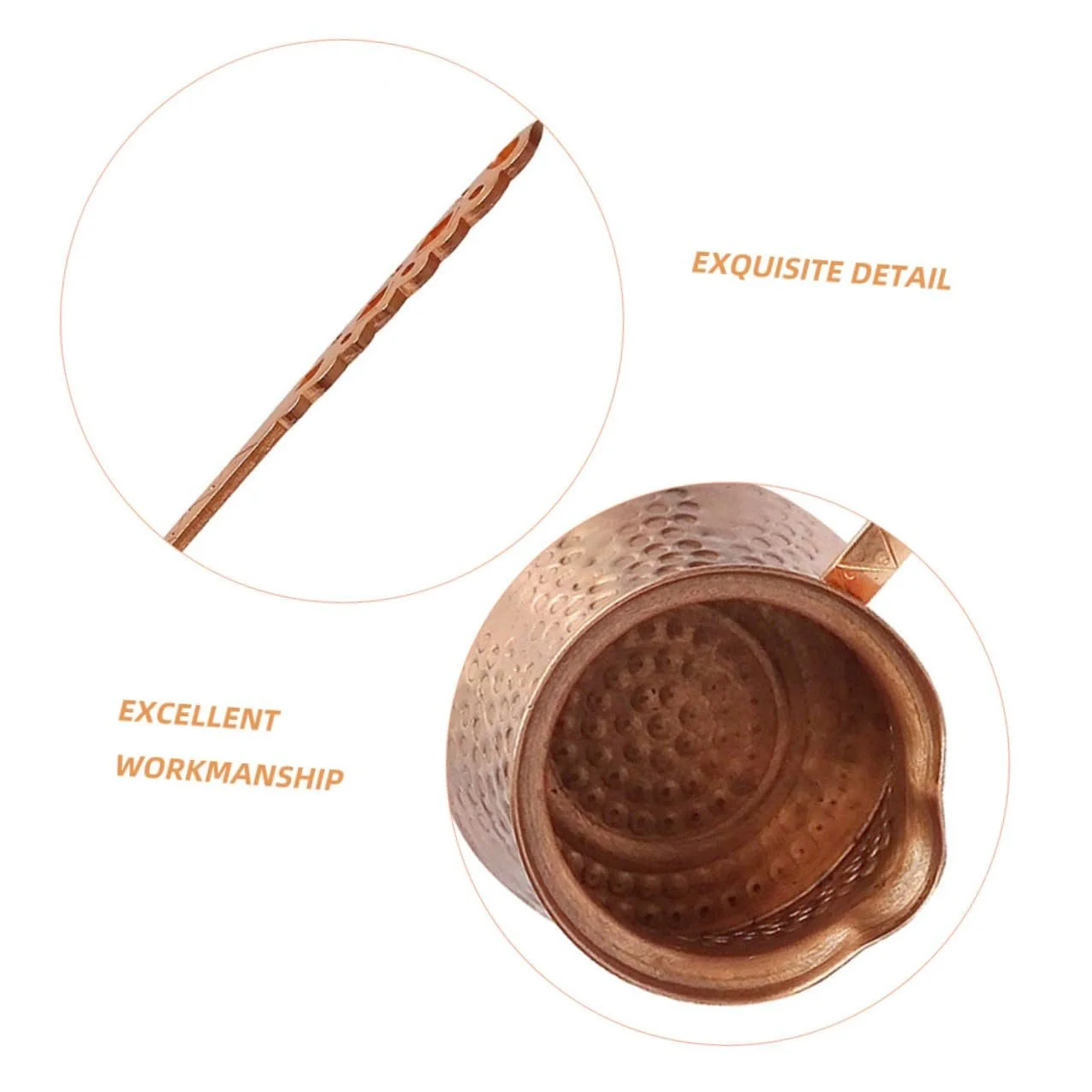 Турка SHERCHPRY Cezve, медная, кованая, с латунной ручкой, 320 мл, фото №3