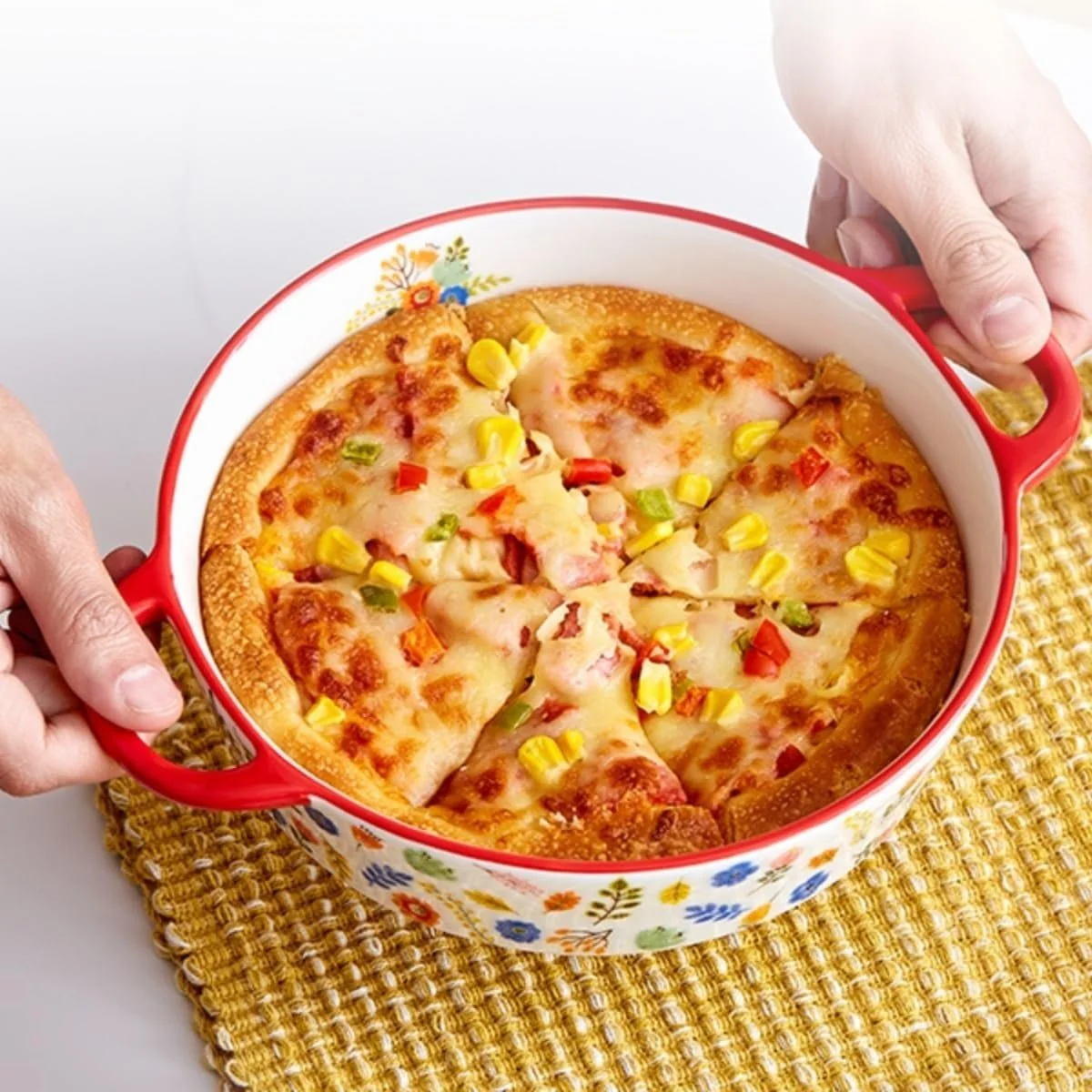 Форма для запікання Pastoral Style керамічна з подвійними ручками 22,3 x 17,2 x 4,8 см, фото №4