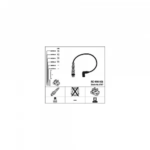 Комплект проводів запалювання NGK 6797 - Фото 1