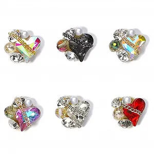 Украшения для ногтей Сердце 3D 6 цветов synthetic.ua - Фото 1