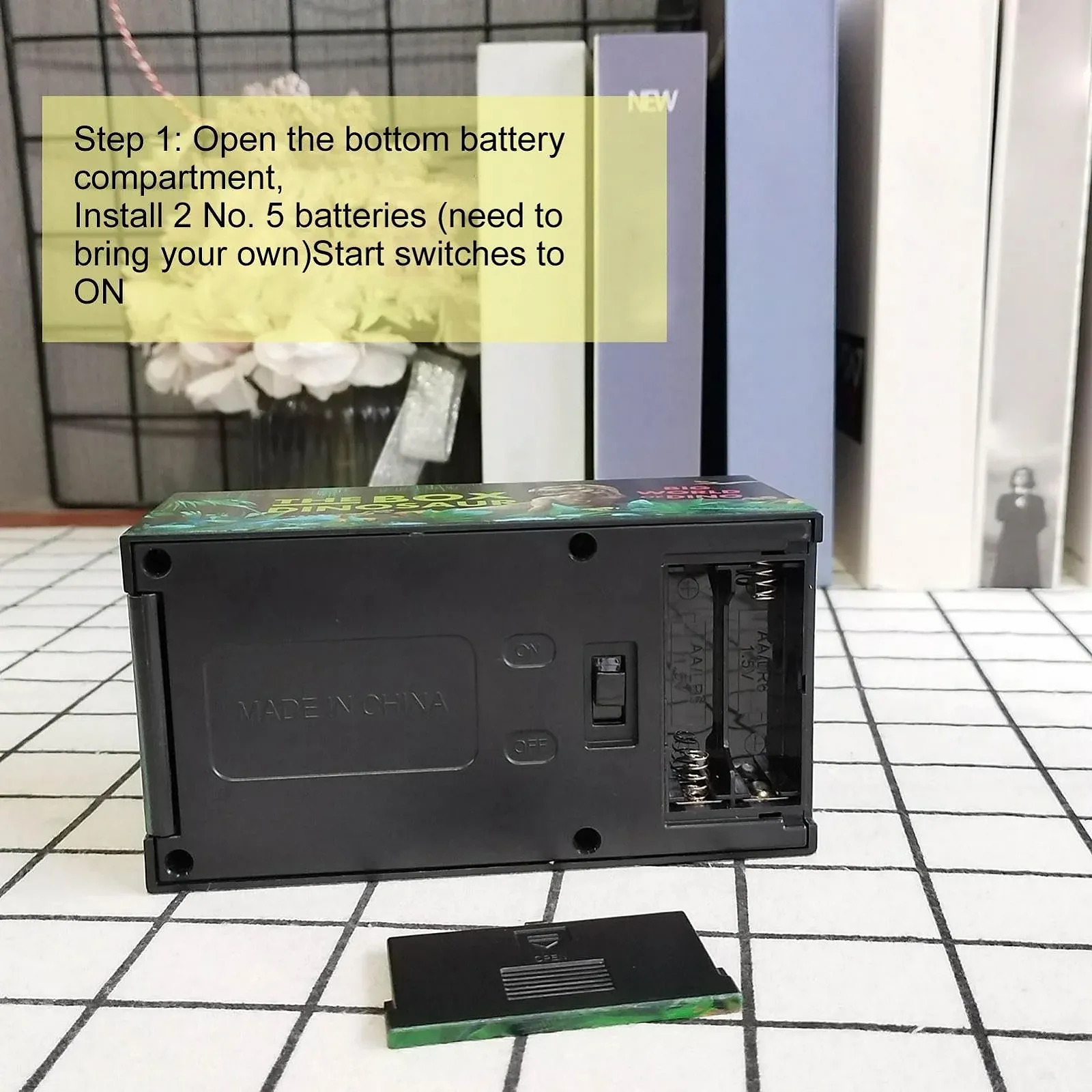 Електронна скарбничка Динозавр музична ABS-пластик 17 x 17 x 7 см, фото №3