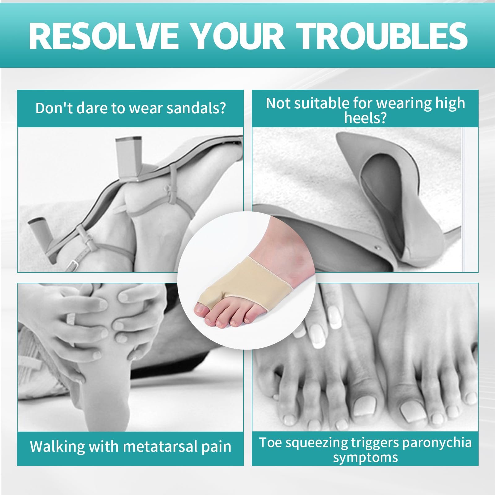 Шкарпетки Hallux Valgus 2 пари, бандаж для корекції Hallux Valgus, фото №5