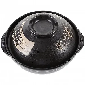 Каструля-жаровня керамічна 900 мл з вентиляційними отворами глазурована термостійка - Фото 1