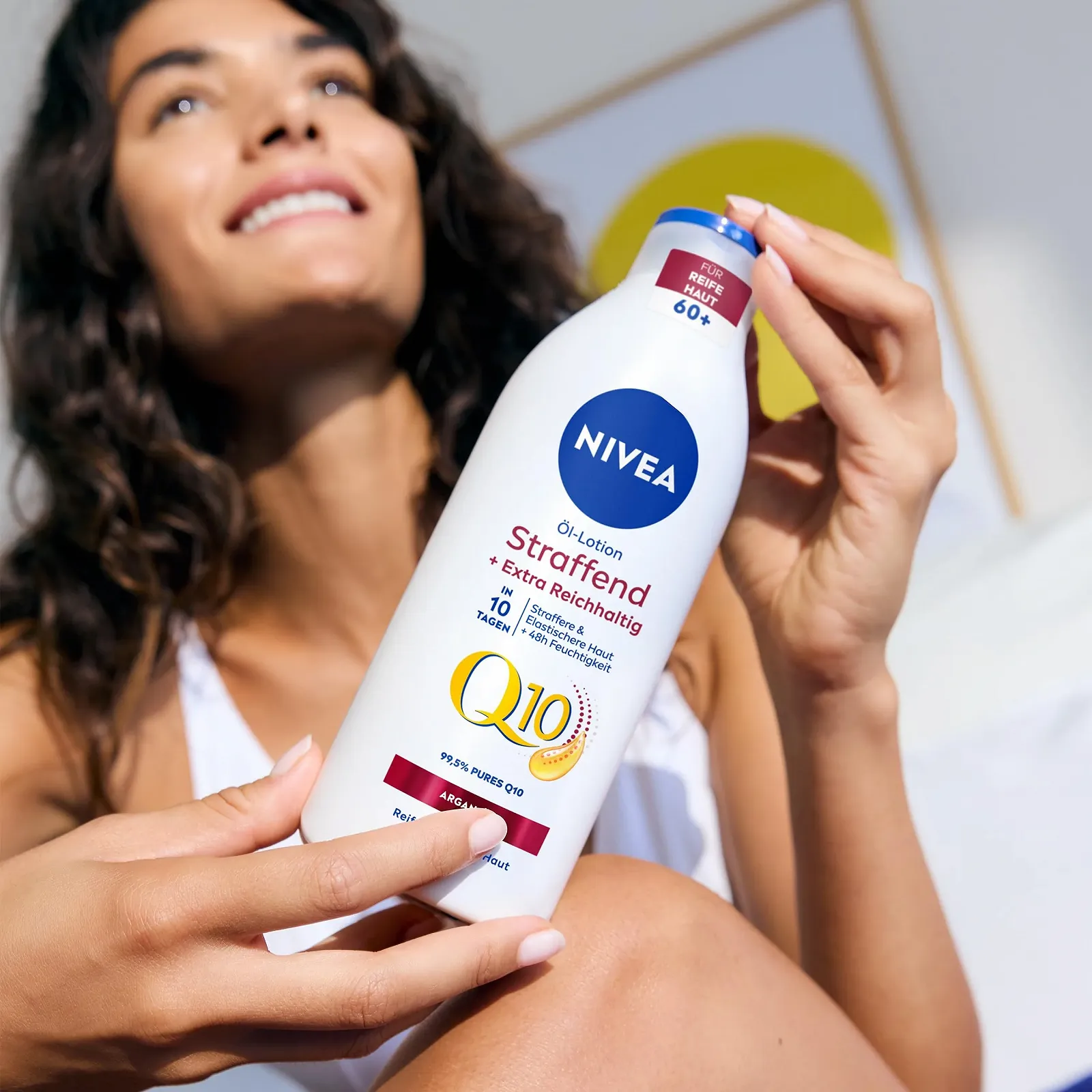 Лосьон NIVEA Q10 Укрепляющий Масляный, Питательный лосьон для тела со 100% натуральным аргановым маслом и чистым Q10, Укрепляющий крем для тела для зрелой и сухой кожи, 250 мл, фото №8