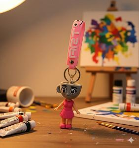 Брелок Балерина Капучино Итальянские брейнрот мем Ballerina Cappuccina фигурка игрушка для ключей, рюкзака, сумки 6 см - Фото 1