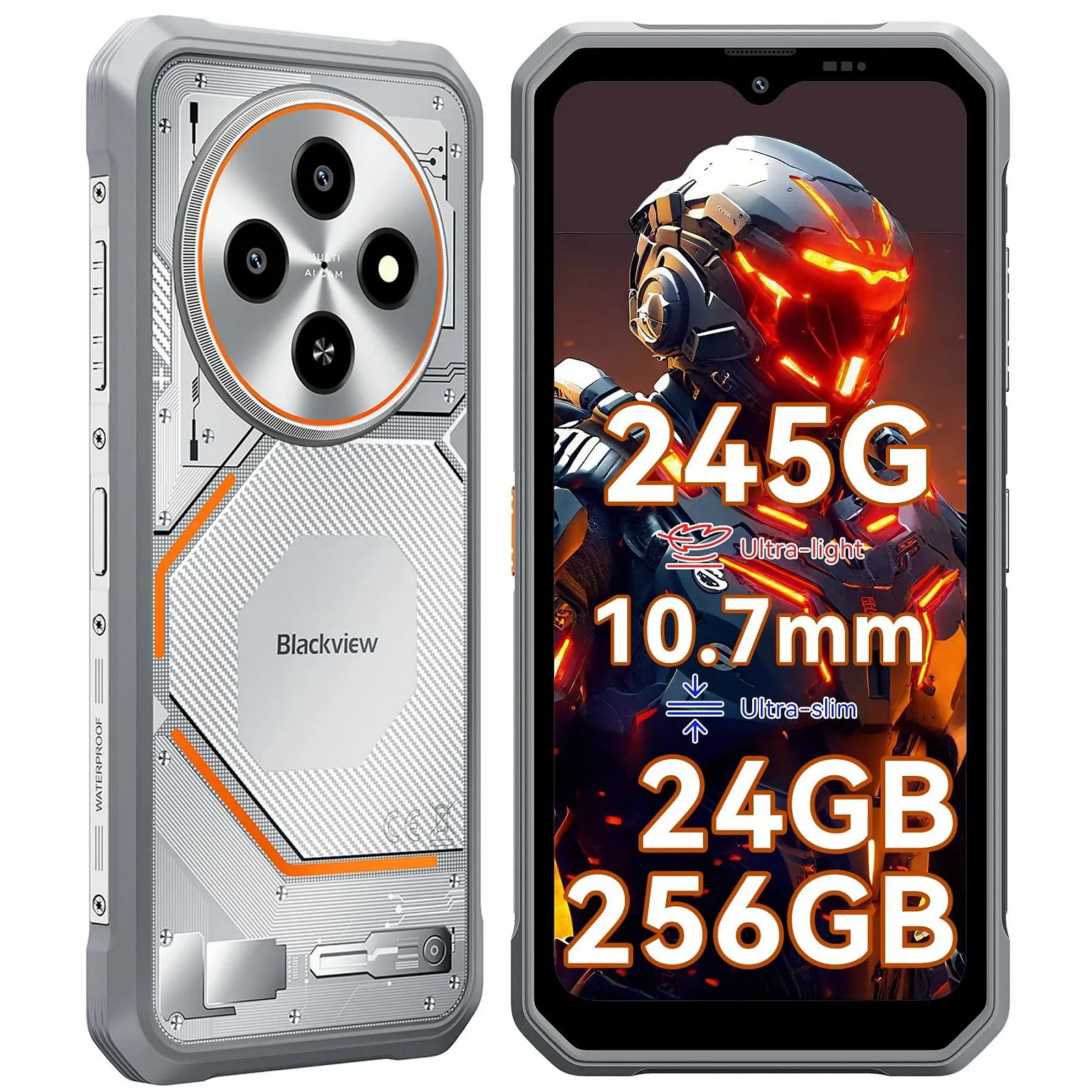 Смартфон Blackview Fort 2 Outdoor 24GB + 256GB MTK G81 6.56" 90Гц IP69K Android 15 Black/White, фото №1