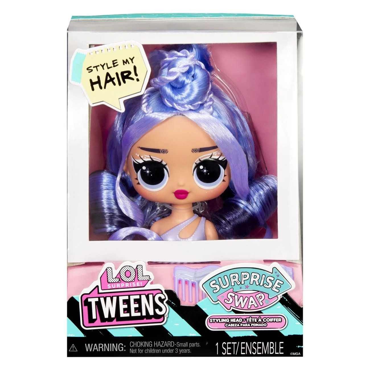 Кукла L.O.L. Surprise! Tweens Surprise Swap Styling Heads с замечательными аксессуарами для волос и красивыми волосами разноцветная, фото №3 Кукла L.O.L. Surprise! Tweens Surprise Swap Styling Heads с замечательными аксессуарами для волос и красивыми волосами разноцветная, фото №3