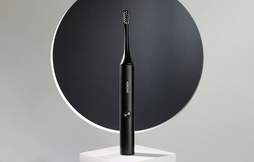Звукова зубна щітка ENCHEN Aurora T+ Чорний, 3 режими, водонепроникність IPX7, додаткова насадка, фото №4