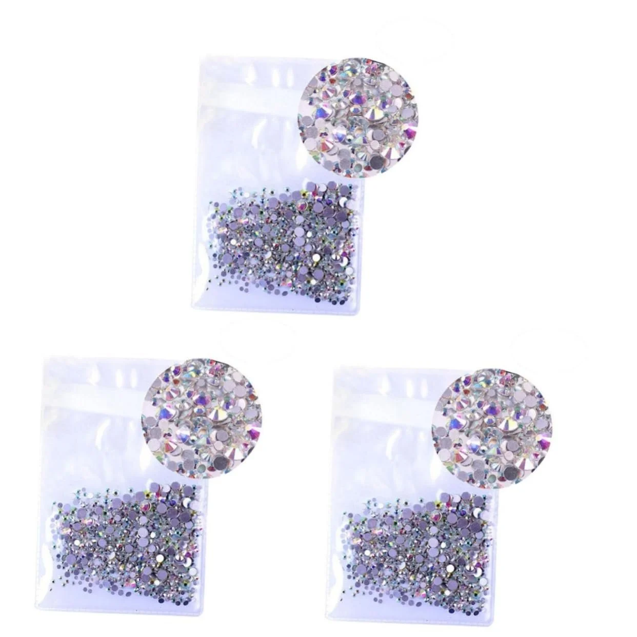 Стрази FRCOLOR Kristall, круглі, 4320 шт, мікс, пласка задня частина, фото №9