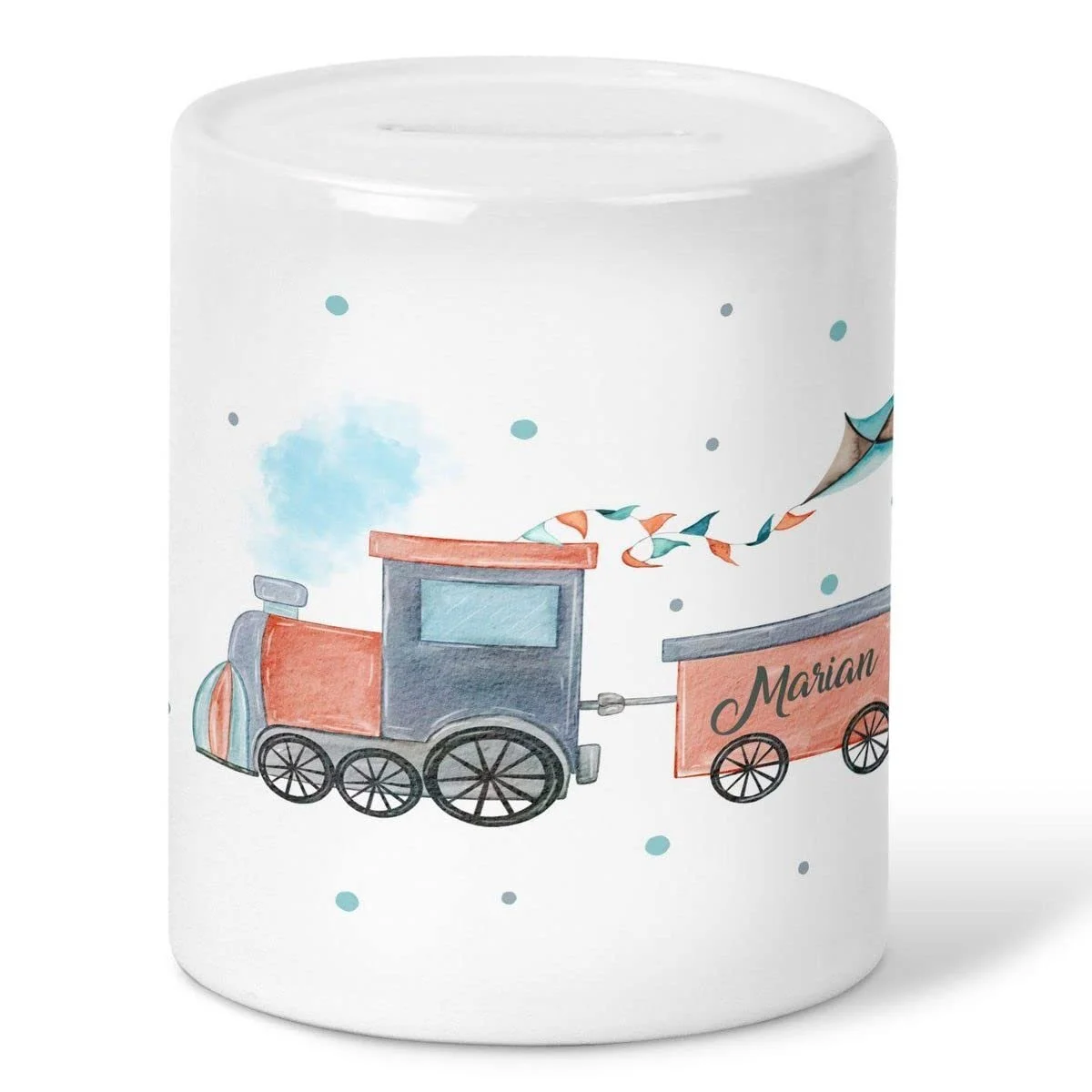 Скарбничка керамічна дитяча Mikalino Паровоз, фото №1