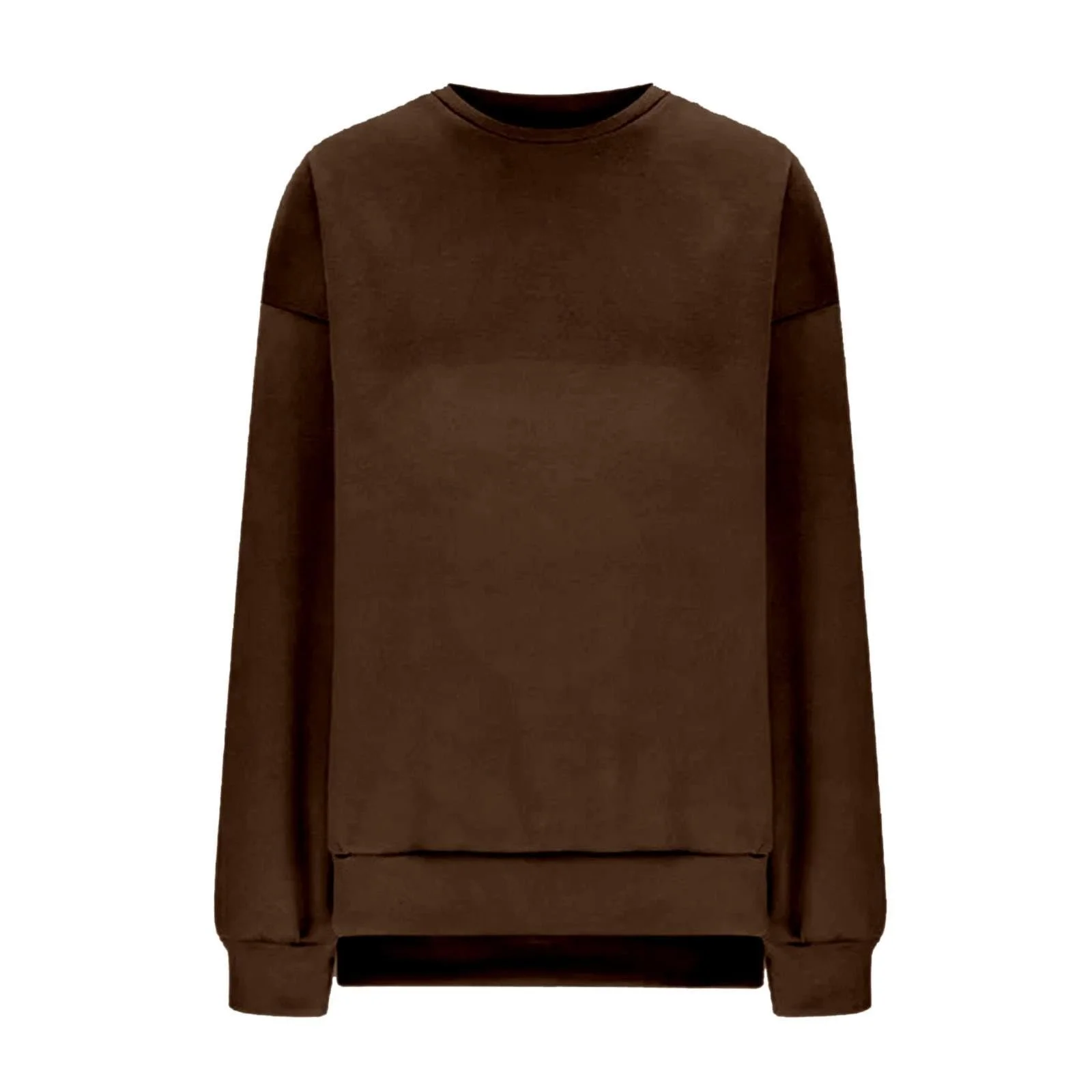 Теплый зимний свитшот Женский флисовый топ Женская осенняя и зимняя повседневная рубашка с круглым вырезом и длинными рукавами Свободная рубашка Свитшот с принтом Пуловер Свободный Плюс Супер Одежда Плюшевый Пуловер, фото №7