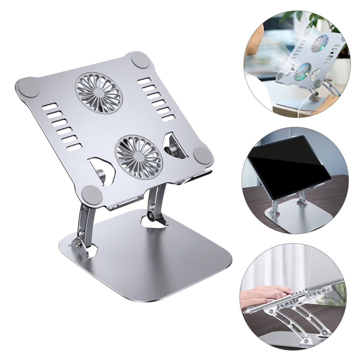 Складная Подставка для планшета с теплоотводом Регулируемая высота для уменьшения болей в спине во время просмотра фильмов Легкая и портативная Простой и элегантный дизайн, фото №7