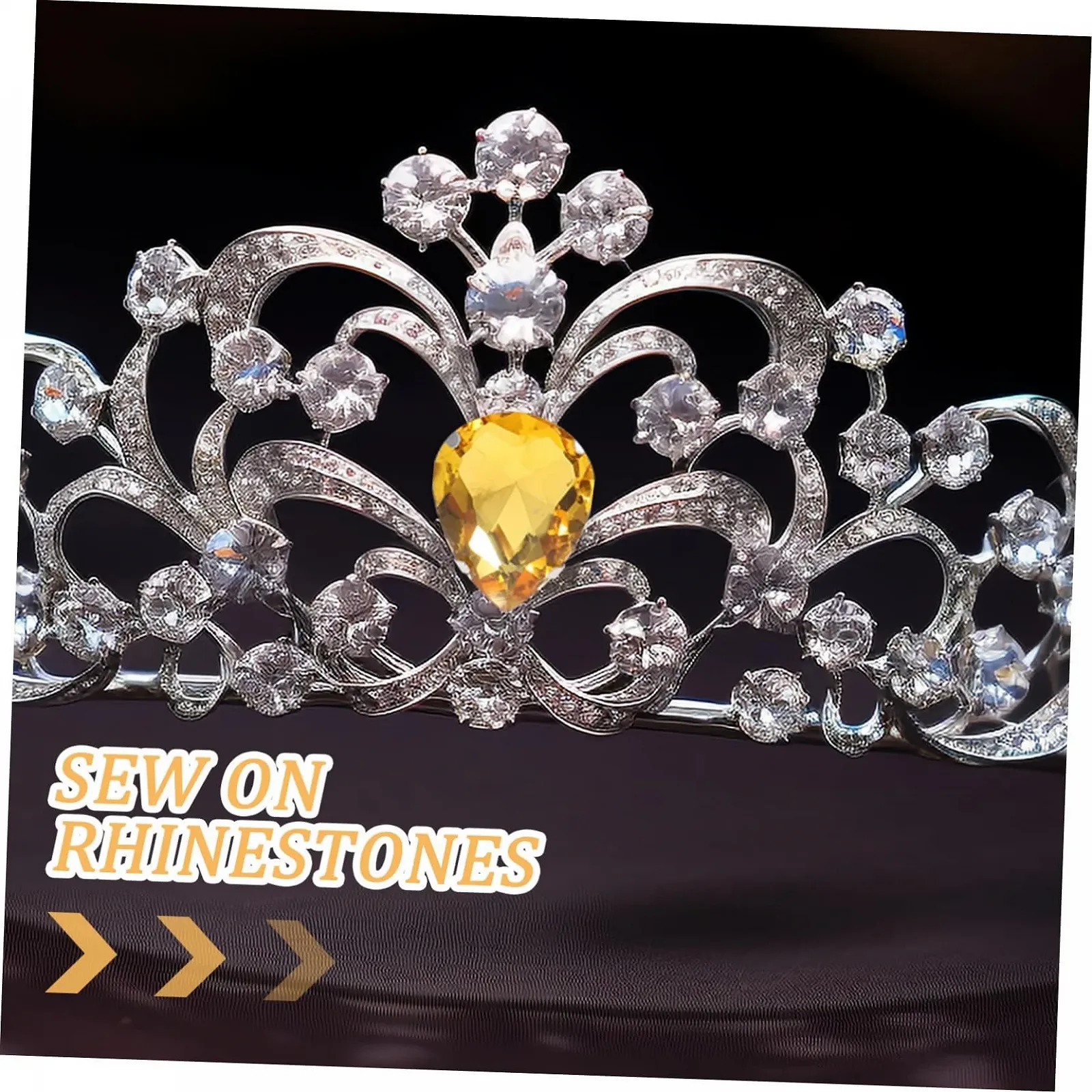 Пришивные стразы Золотые Craft Стеклянные кристаллы Блестящие малые стразы, фото №5