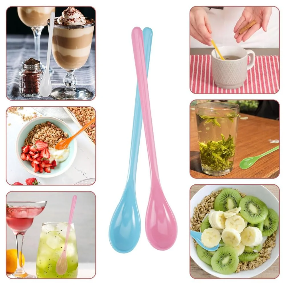 Набір пластикових ложок Різнокольорові, фото №6