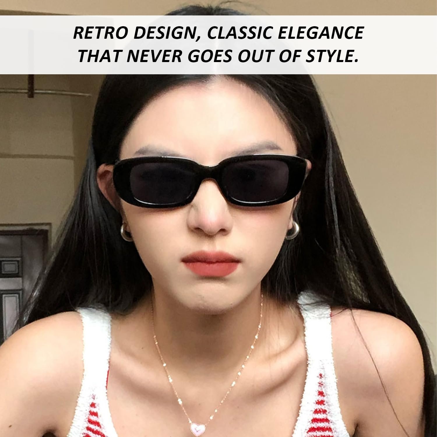 Очки NYGGTYK Ретро 90-х Маленькая оправа Черный, Красный, 10 шт, фото №4