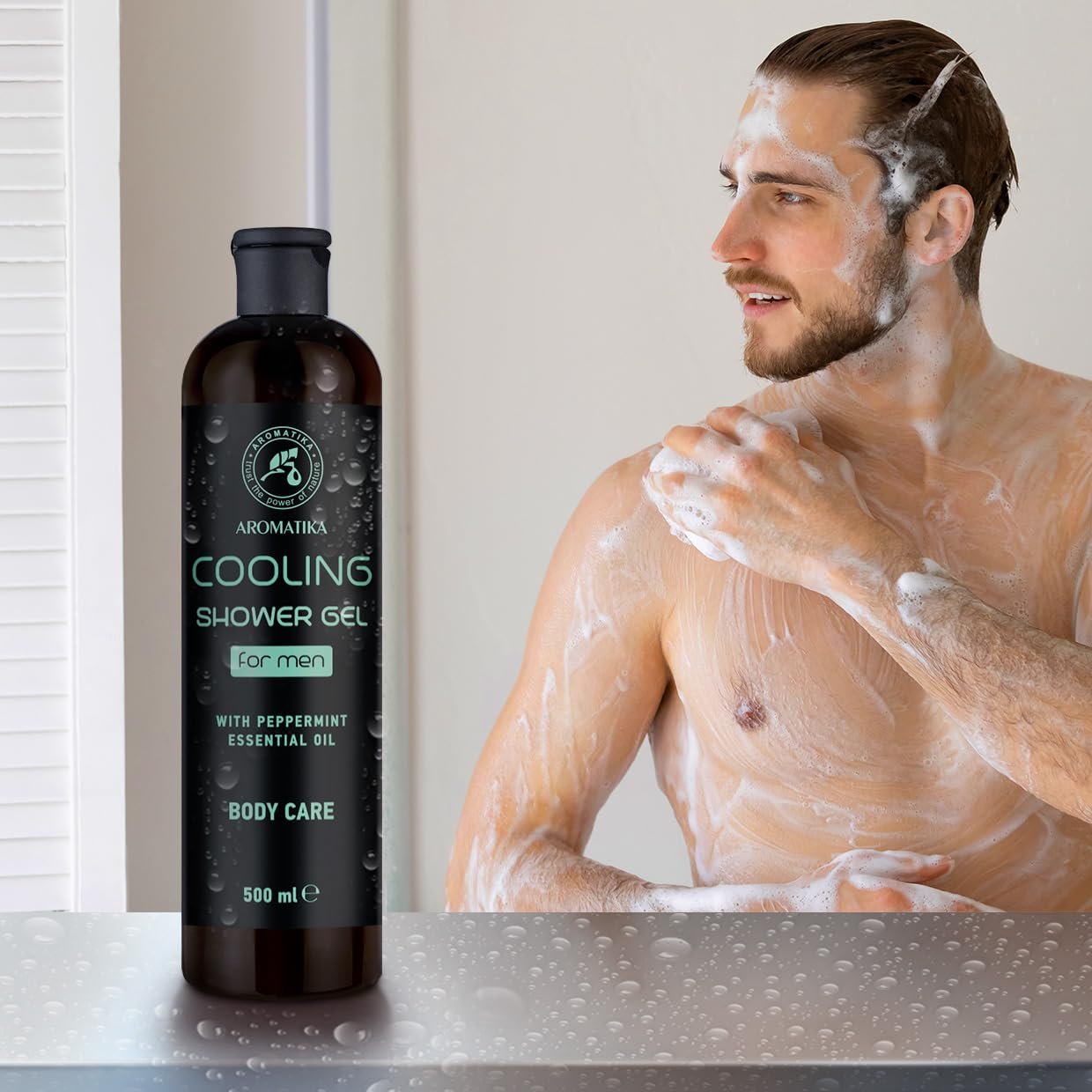 Гель для душа AROMATIKA trust the power of nature Men's Shower Gel Cooling 500 мл, фото №3