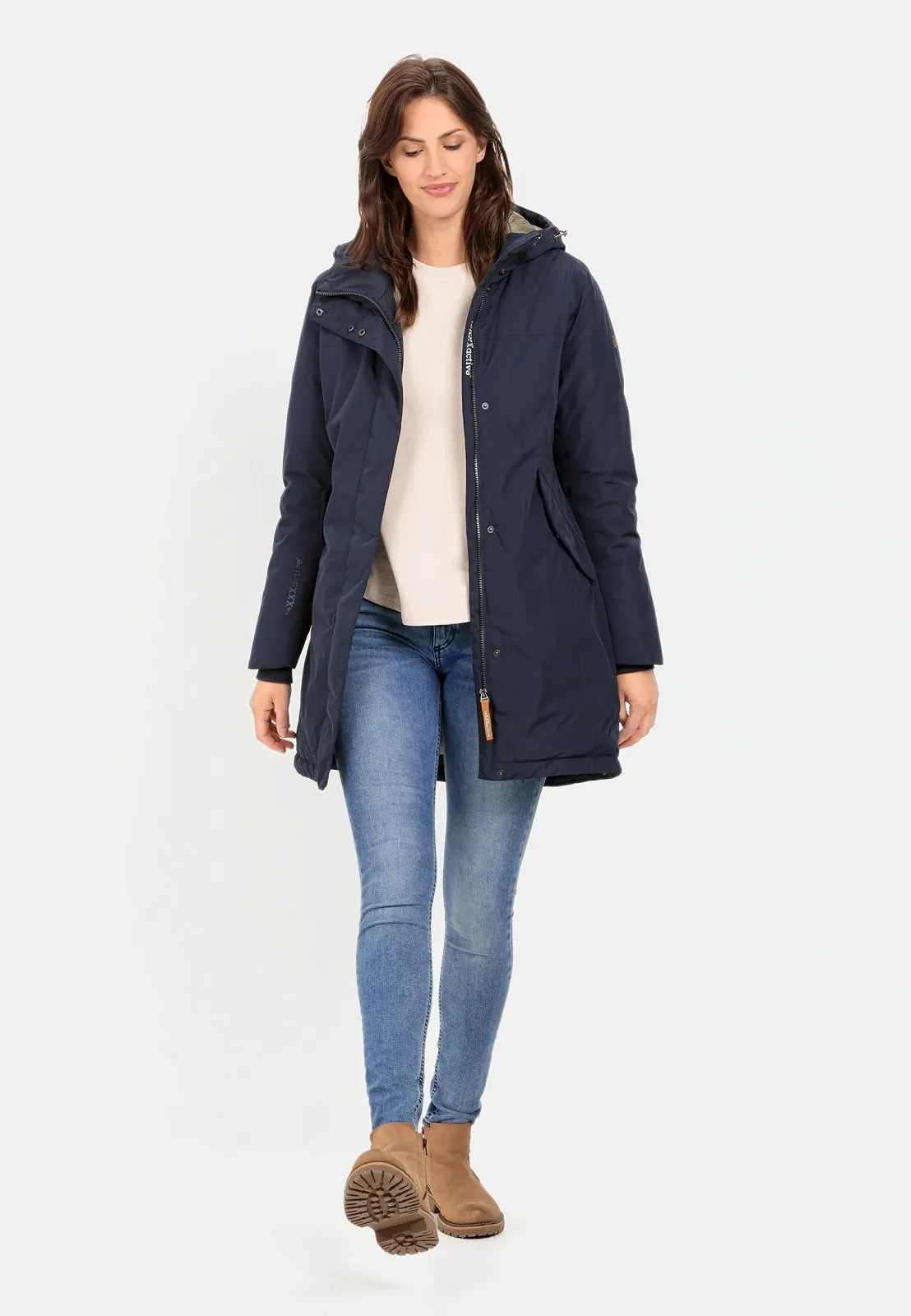 Жіноче функціональне пальто camel active з переробленого поліестеру, фото №4 Жіноче функціональне пальто camel active з переробленого поліестеру, фото №4