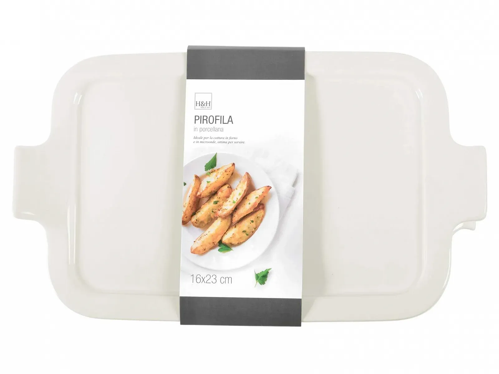 Прямокутна форма для запікання H&H з білої порцеляни 16 x 23 x 7 см, фото №2