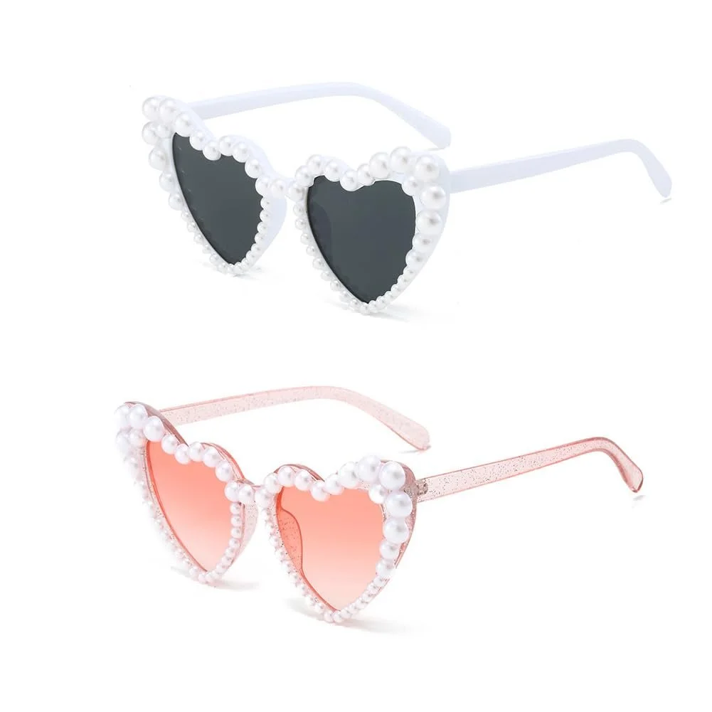 Солнцезащитные Очки Сердечки SUNSK Женские Сердечки Жемчуг, фото №1