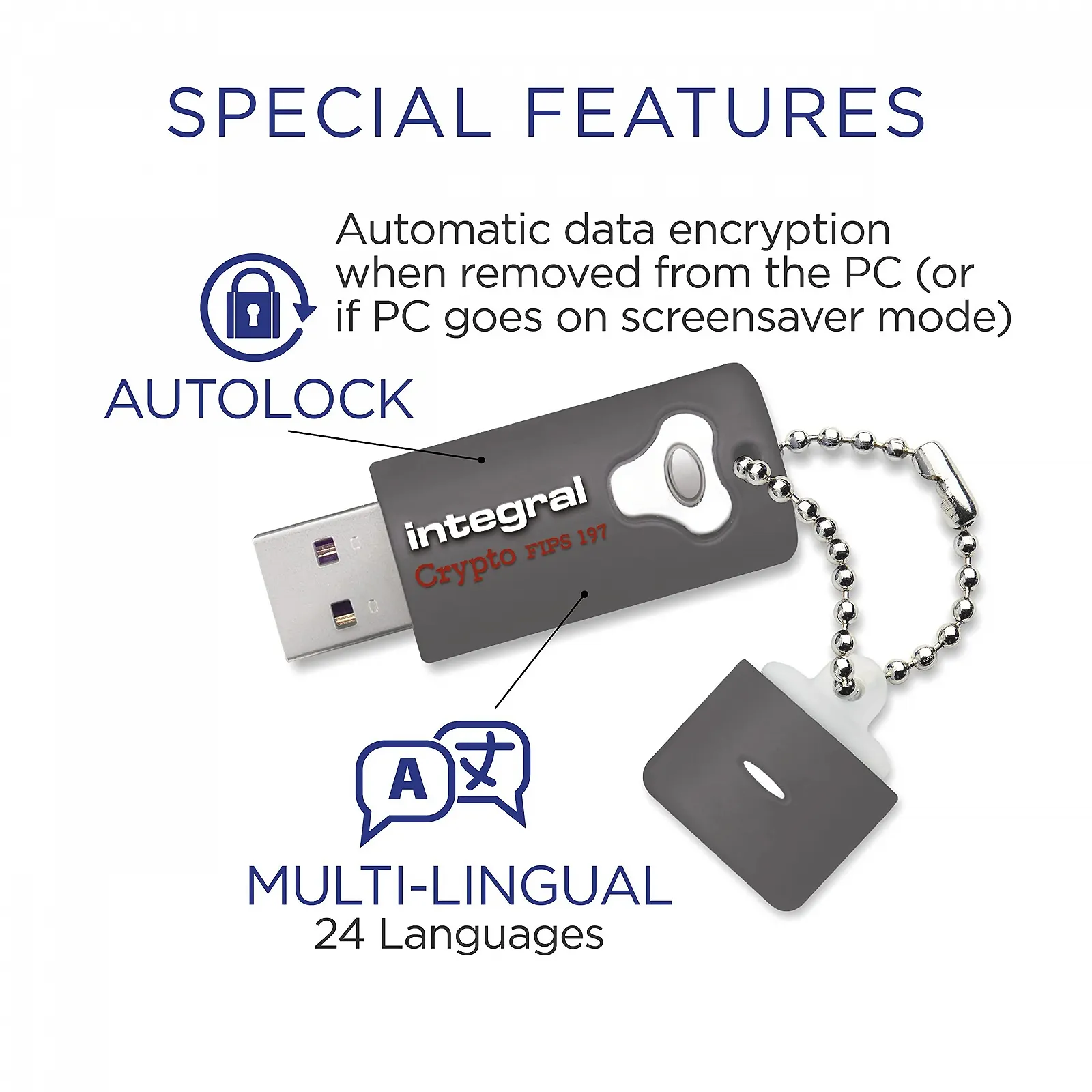USB Stick Integral Crypto-197 8GB 256-Bit USB 3.0 FIPS 197 XTS-AES 3 шт, фото №4 USB Stick Integral Crypto-197 8GB 256-Bit USB 3.0 FIPS 197 XTS-AES 3 шт, фото №4