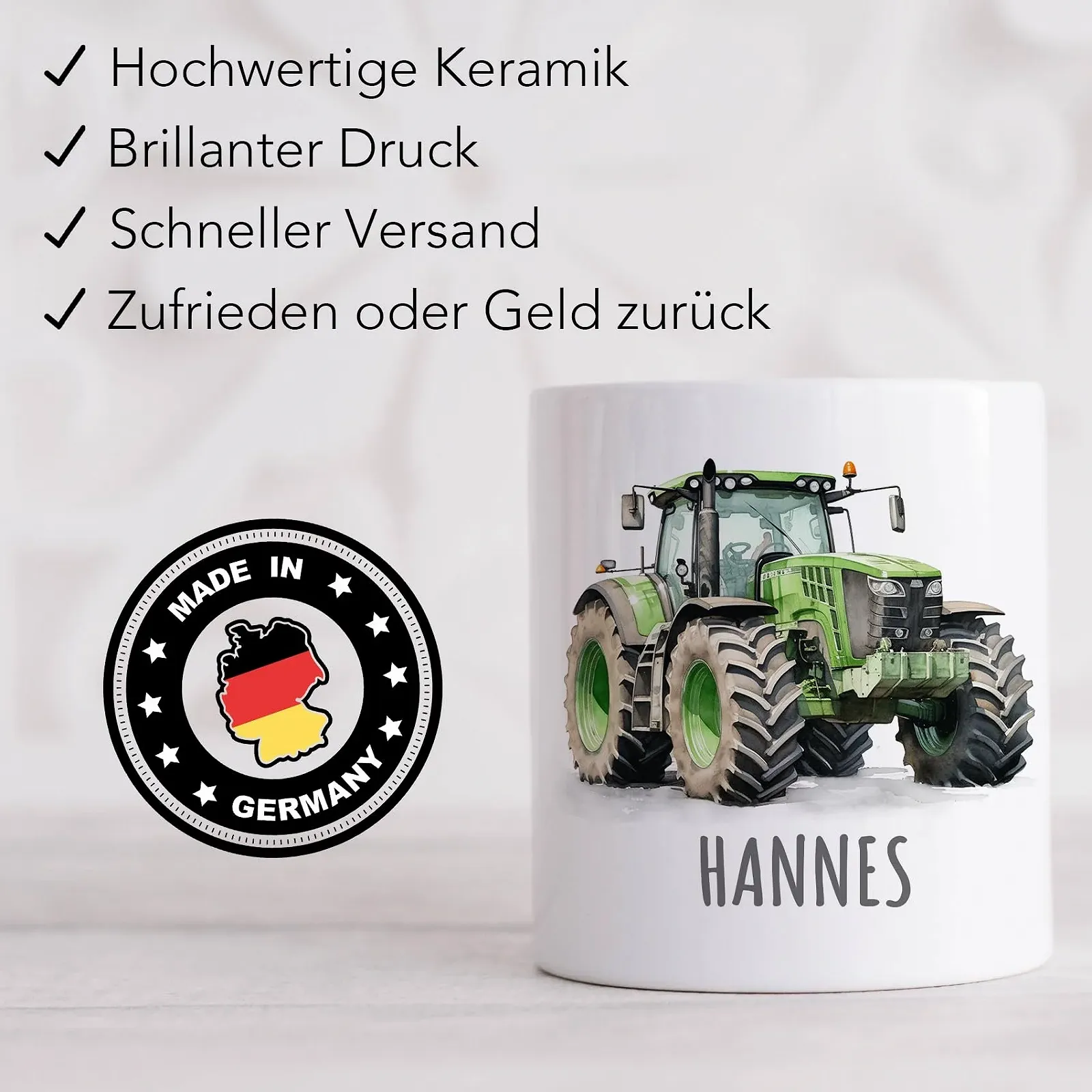 Скарбничка Трактор Керамічна Зелена, фото №3