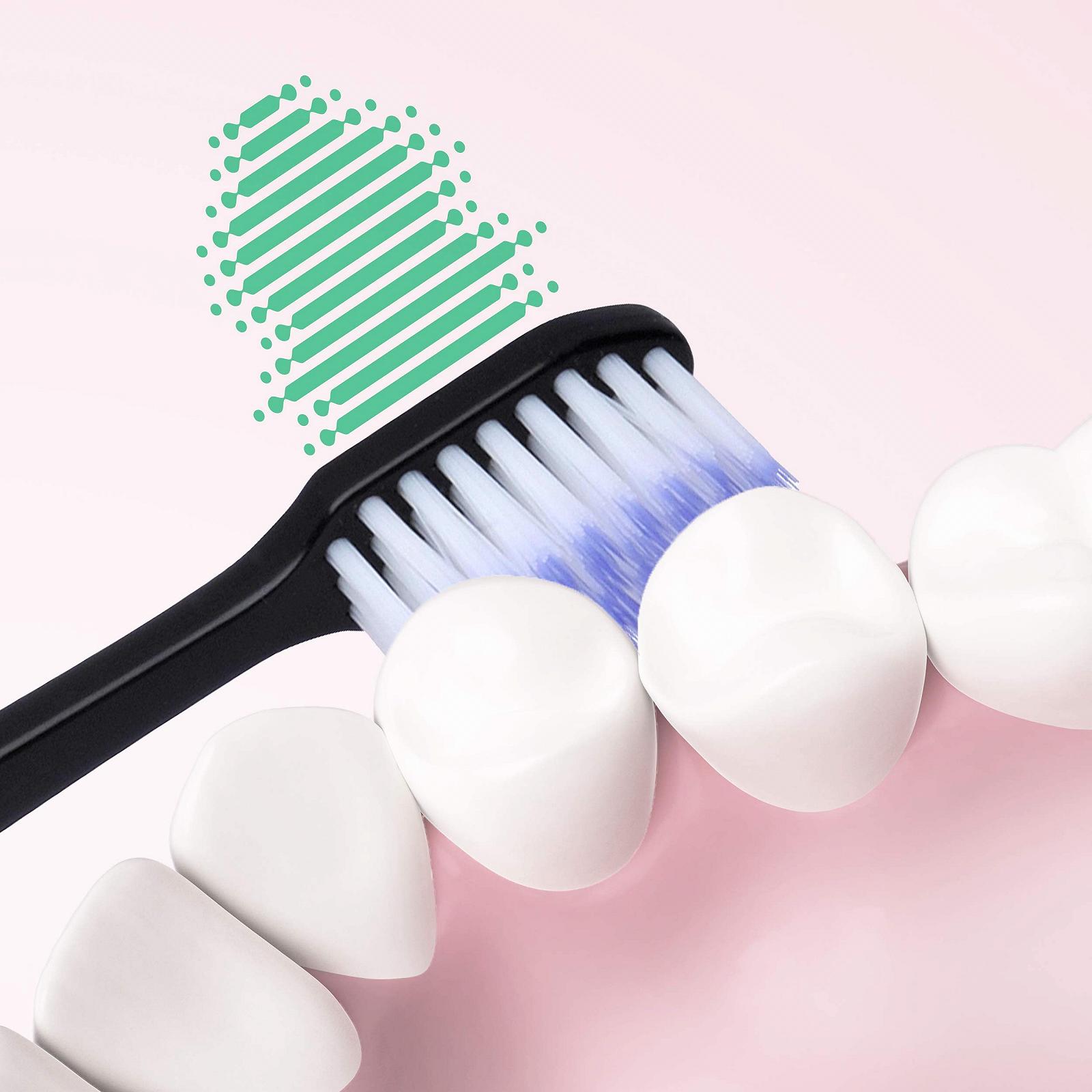 Звукова зубна щітка G.U.M ActiVital Sonic 12 000 вібрацій 2 змінні насадки Чорна, фото №7